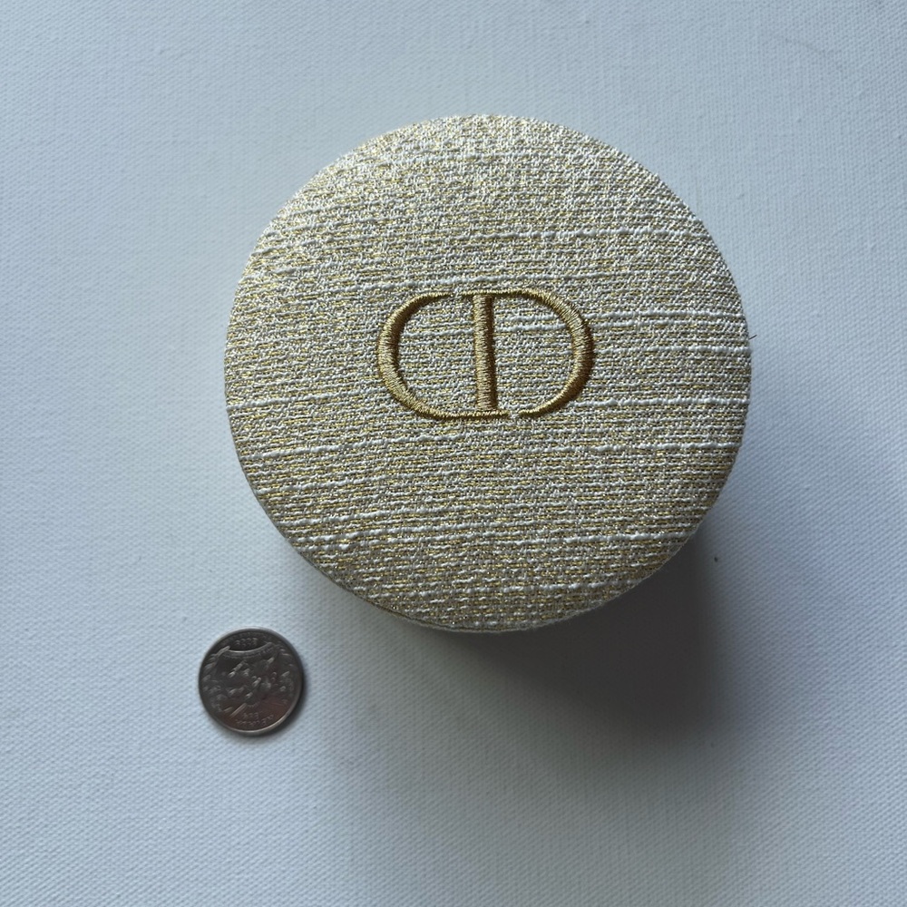 Dior Beauty Gold Cosmetic Pouch Toiletry Case - Picture 10 of 13